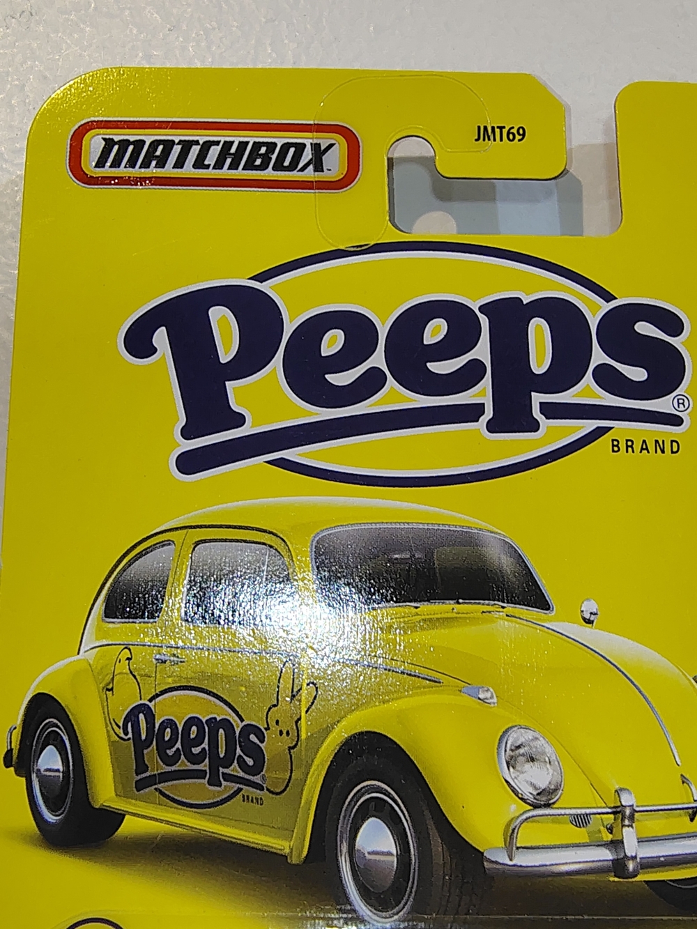 Matchbox Peeps Yellow '62 Volkswagen Beetle Toy Car - Picture 3 of 10